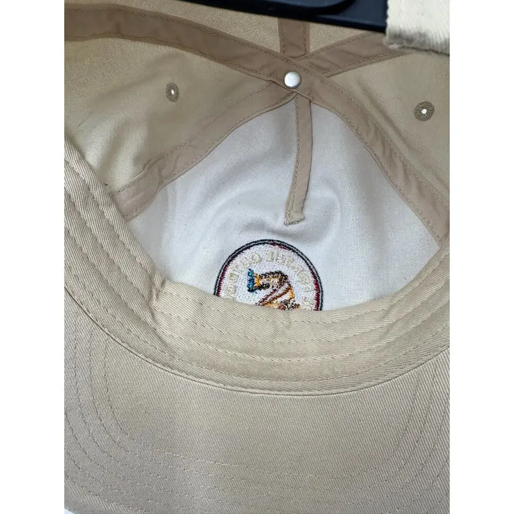 Poncho Outdoors 5-Panel Baseball Cap Men's Khaki Redfish Rope Patch Snapback